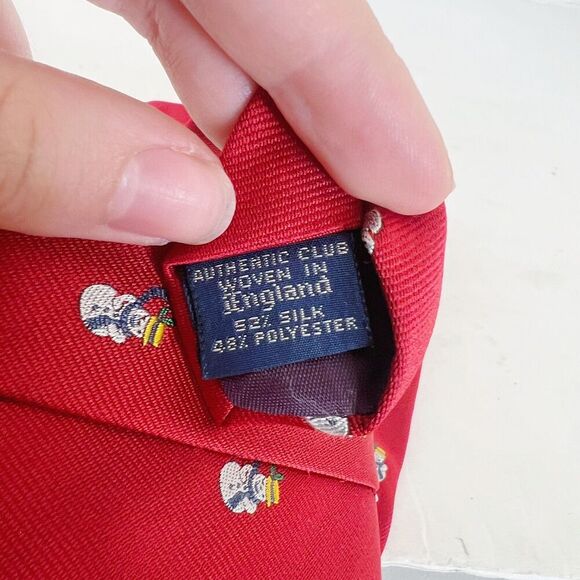 Jos. A. Bank Red Snowman Silk Tie Christmas Tie Holiday Tie - Picture 5 of 8